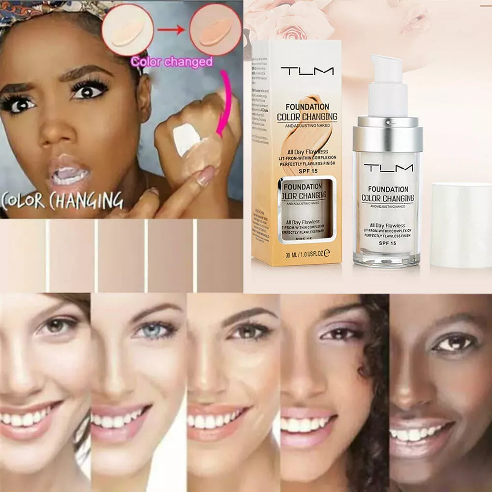 Color-Changing Foundation – Adapts to Your Skin Tone for a Perfect Match
