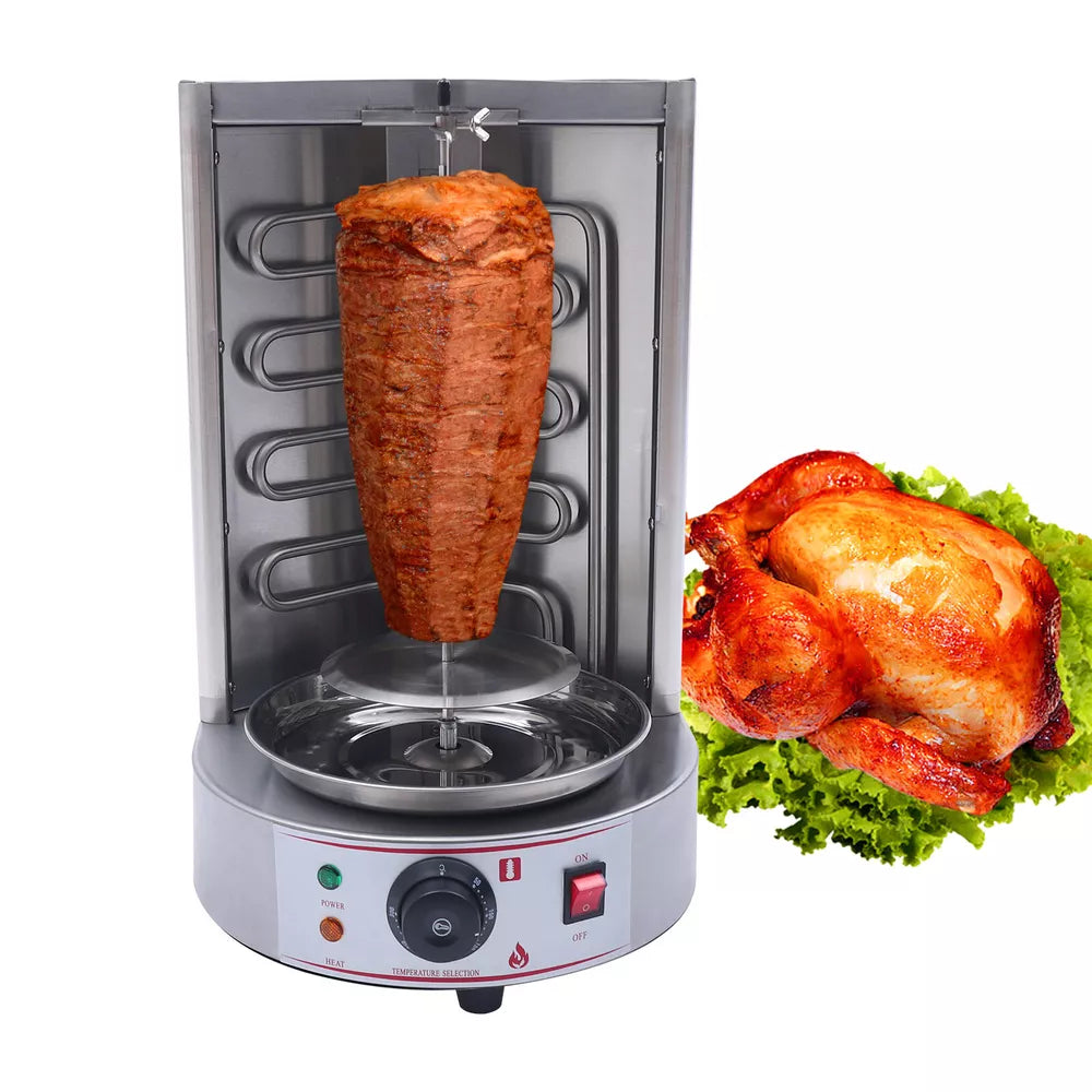 Electric Vertical Broiler Gyro Grill Shawarma Machine - Kebab Machine Stainless Steel for Rotisserie Restaurant, Home & Kitchen